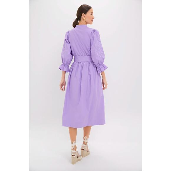 Elegant Lavender Midi Dress - Picture 13 of 13